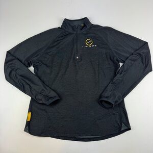 Nike Dri Fit Livestrong Womens Size L 1/4 Zip Pullover Running Wool Blend Black
